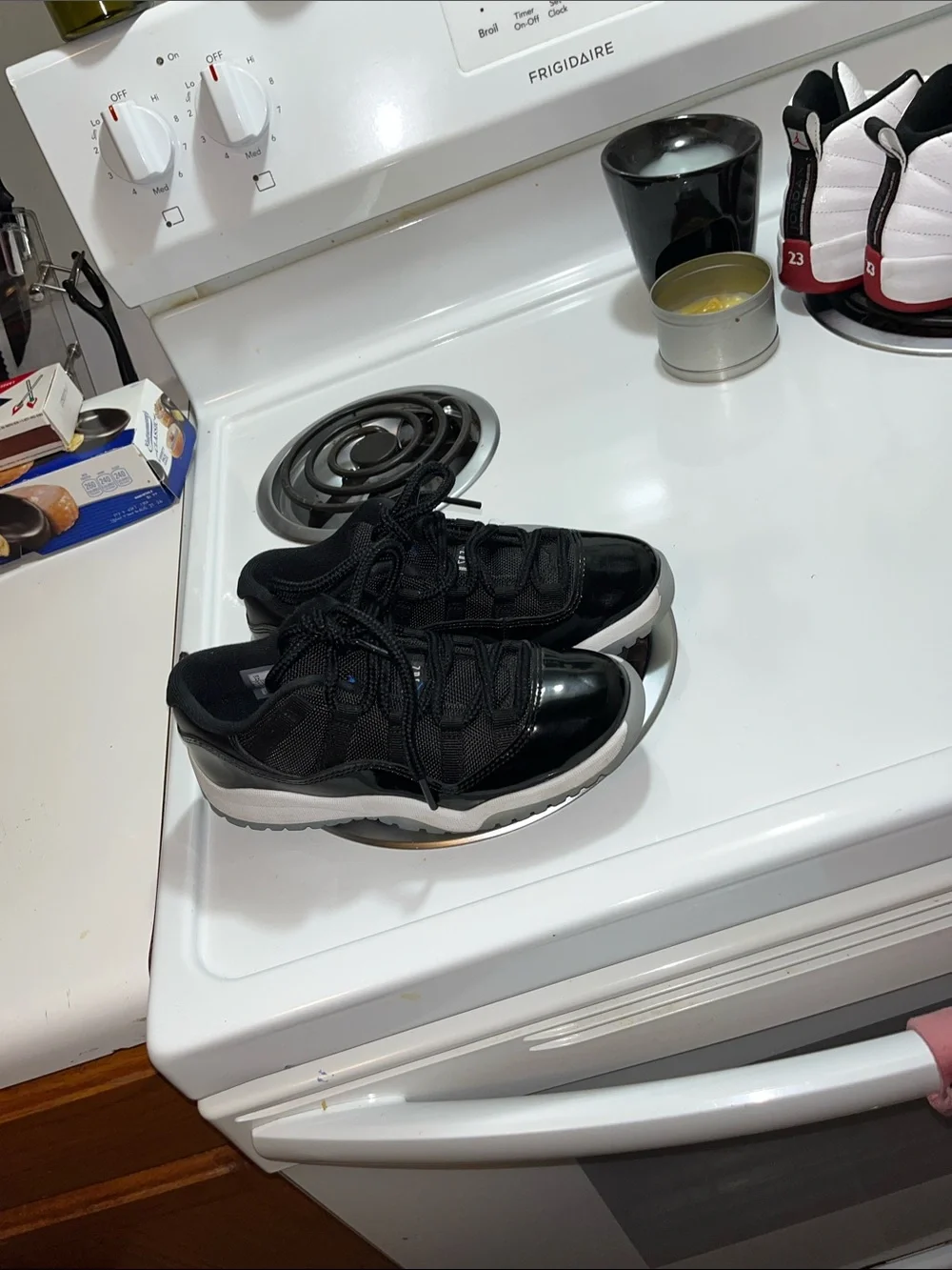Jordan Kids Black and White Low-Top Sneakers